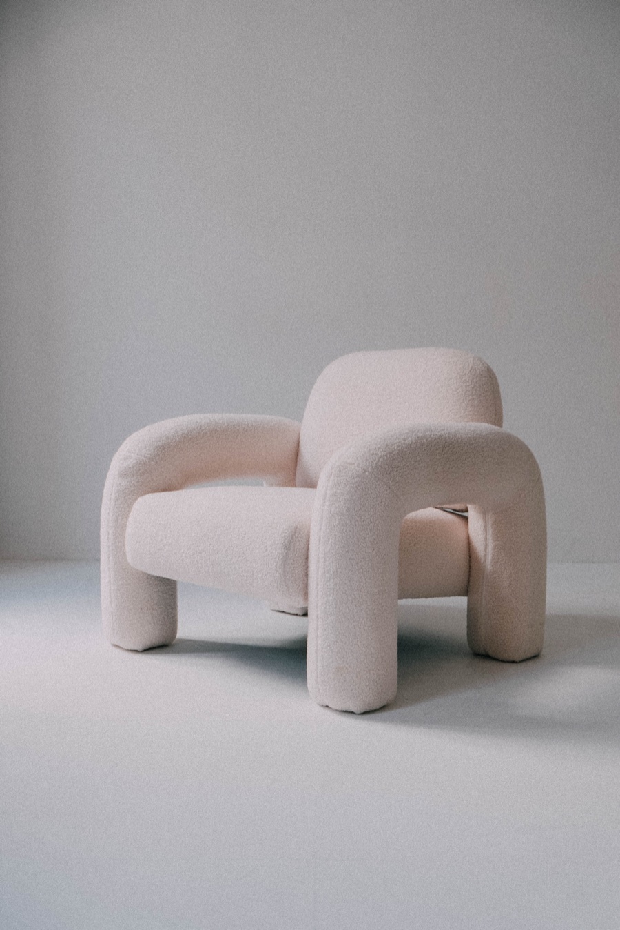 bouclé armchair